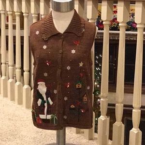 Xmas no sleeve sweater vest